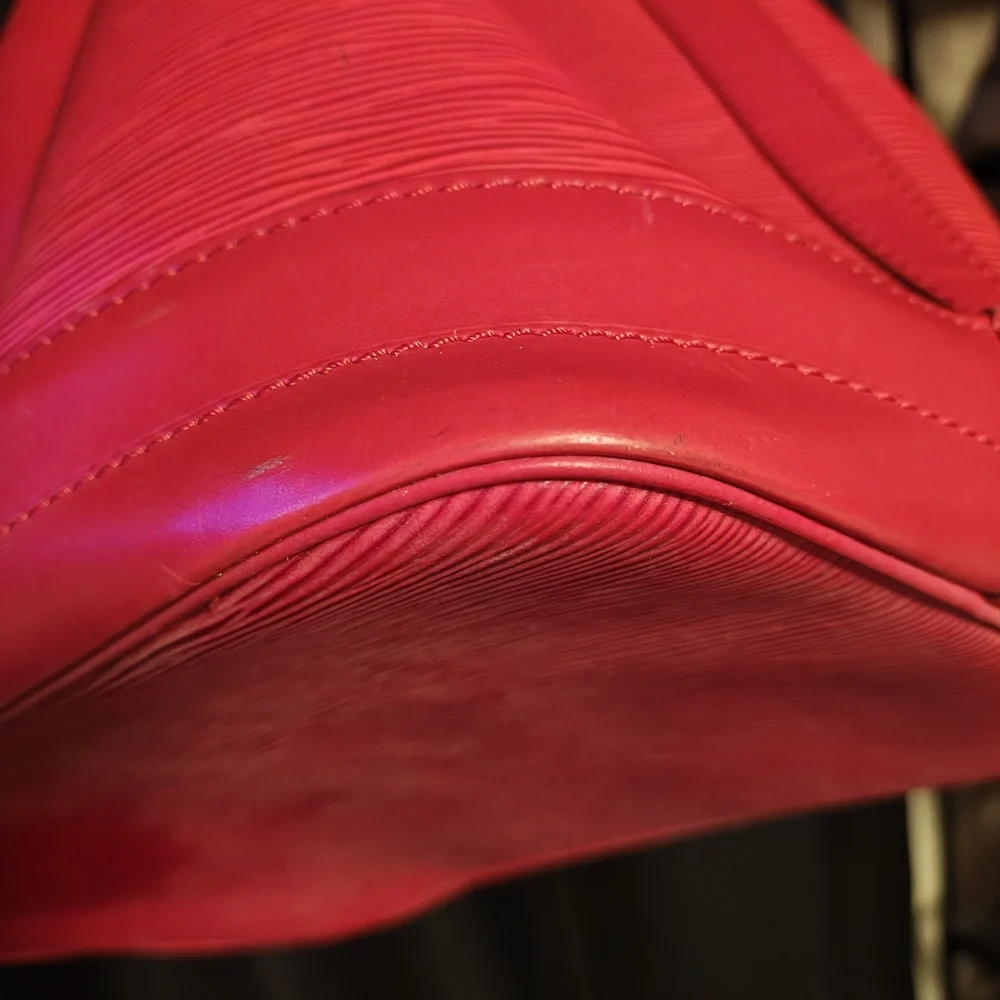 Louis Vuitton Red Epi Noe Bucket Bag